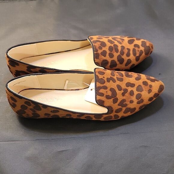 BRAND NEW OLIVIA&KATE NEW YORK LEOPARD PRINT WOMENS POINTED TOE LOAFERS SHOE - Picture 4 of 15